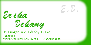 erika dekany business card